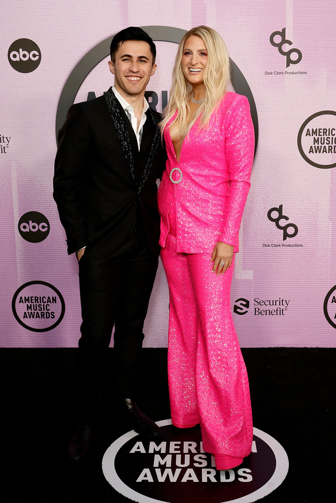 Meghan Trainor attends the 2022 American Music Awards at the Microsoft  Theater in Los Angeles