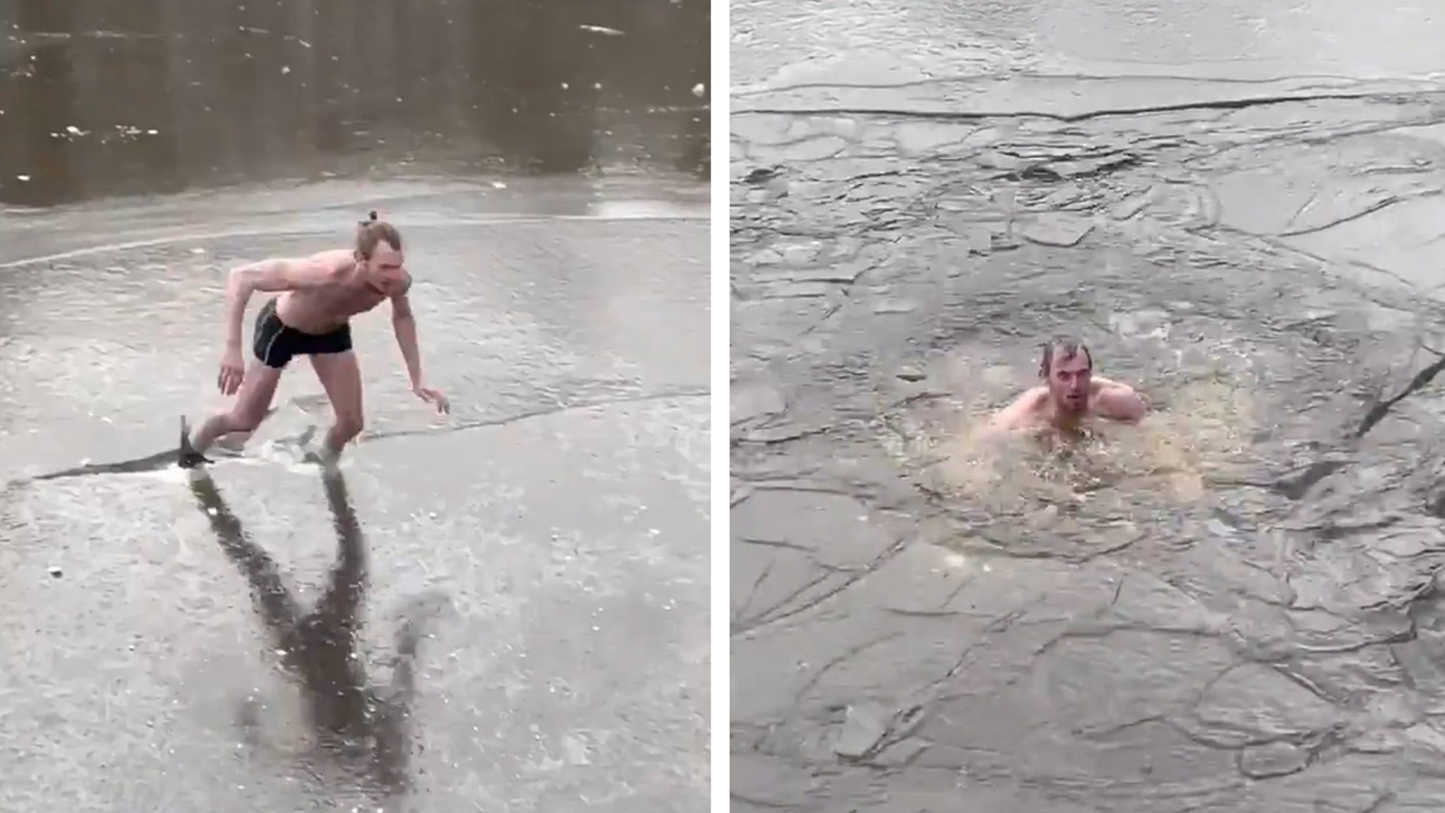 Ice Skater’s Epic Fail On The Frozen Canals Of Amsterdam Goes Viral