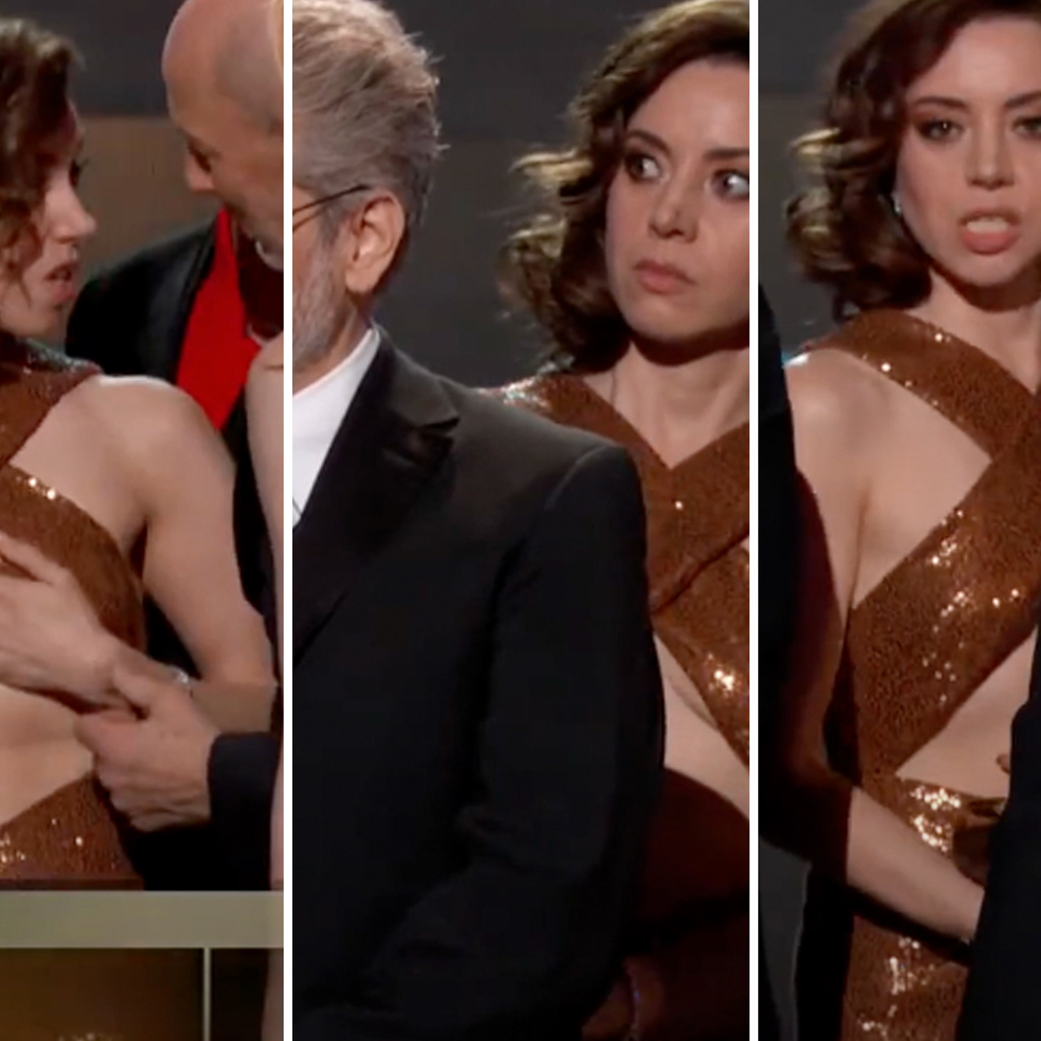 White Lotus star Aubrey Plaza had a wardrobe malfunction at the 2023 SAG  Awards - see photos