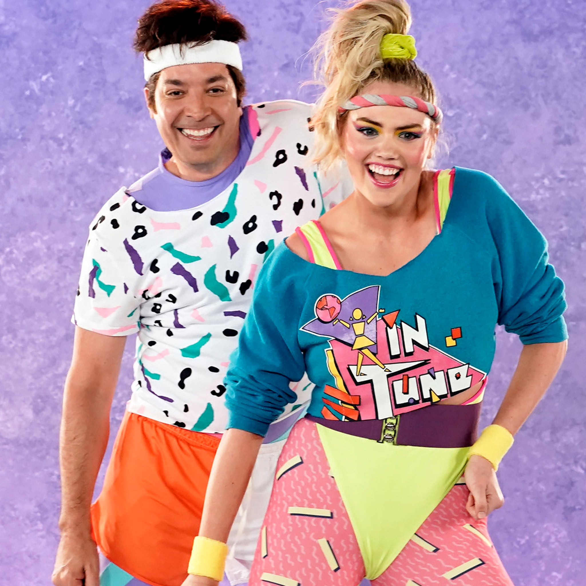 Kate Upton and Jimmy Fallon Take on '80s Exercise Challenge