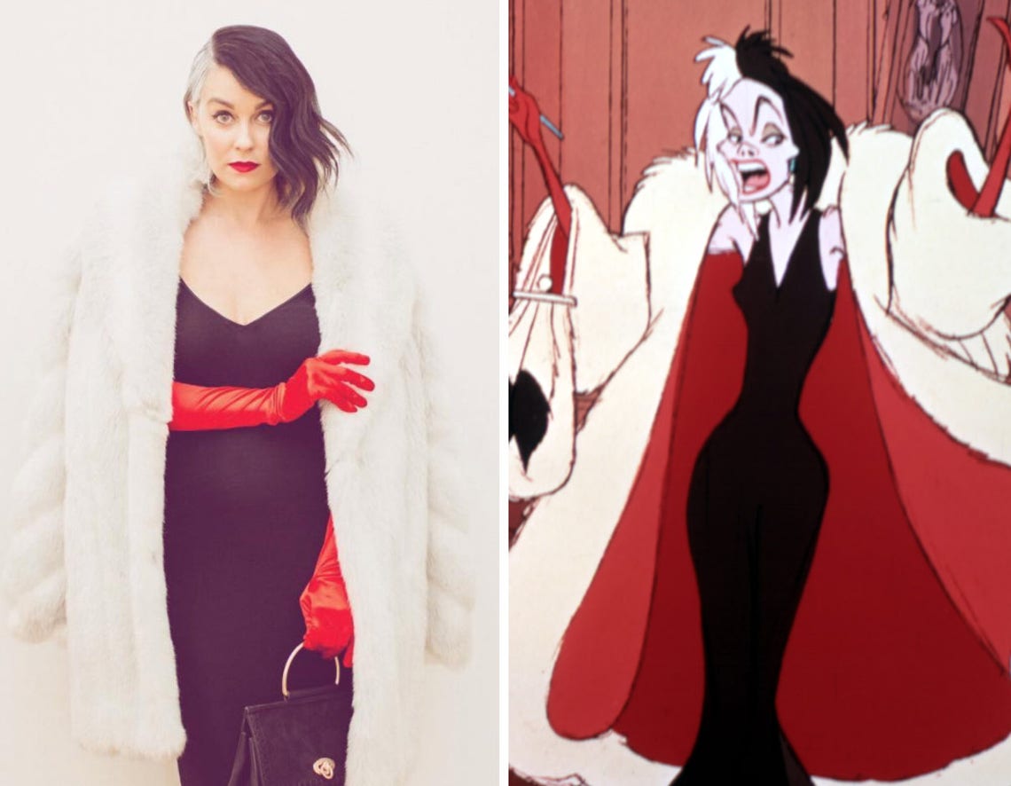 Lauren Conrad Cruella de Vil Halloween Costume Shoes