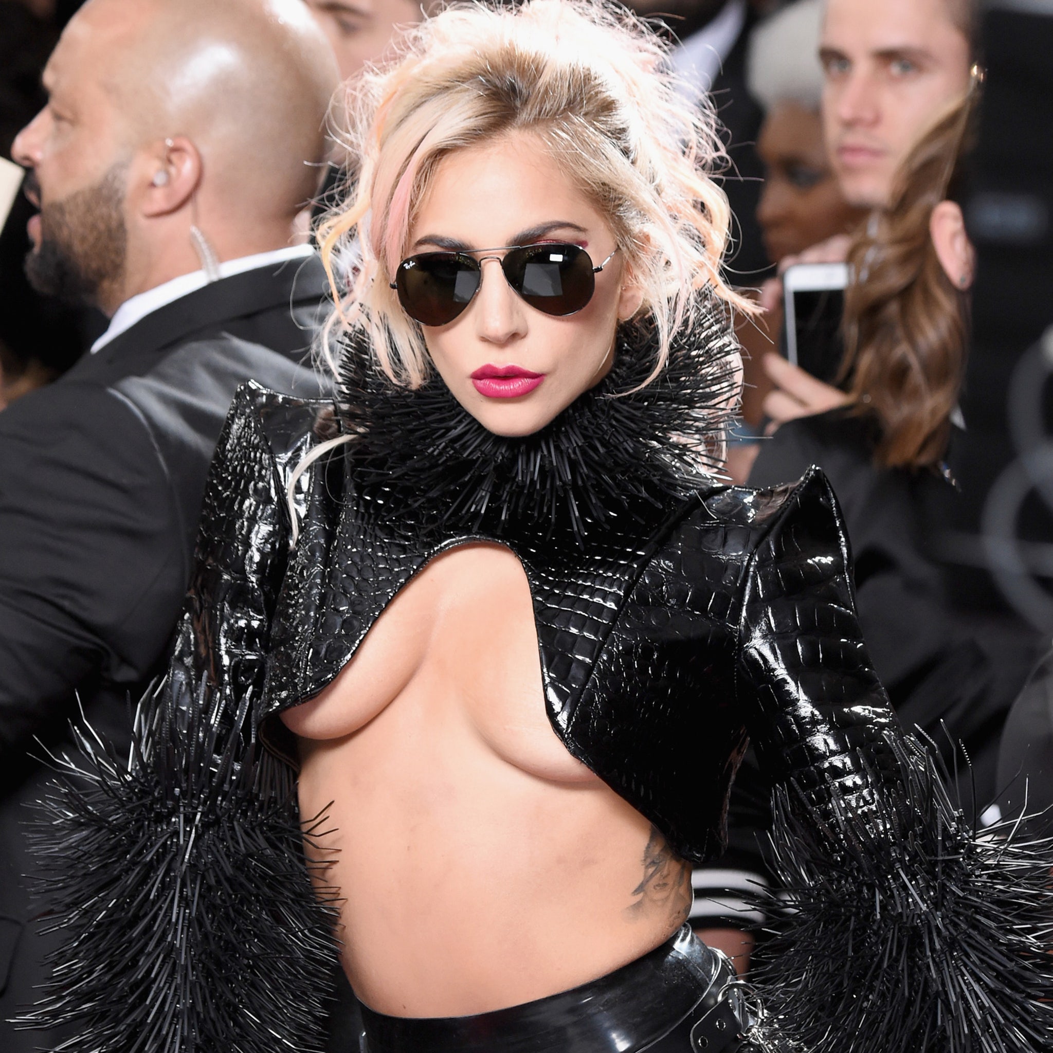Lady Gaga Debuts Massive Metallica Back Tattoo on Grammys Red Carpet (Video)