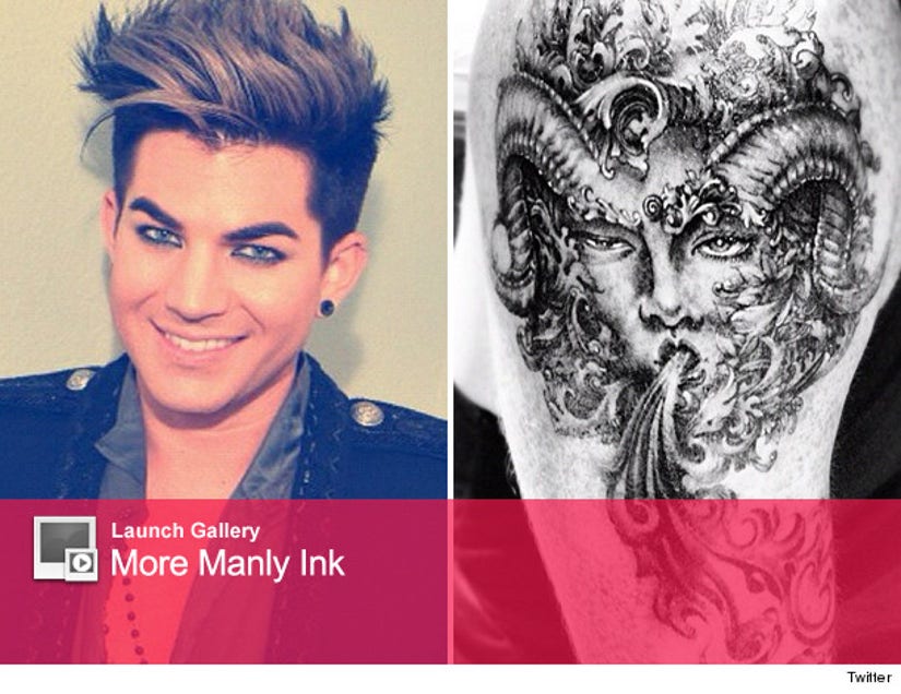 Adam Lambert Debuts Giant New Tattoo