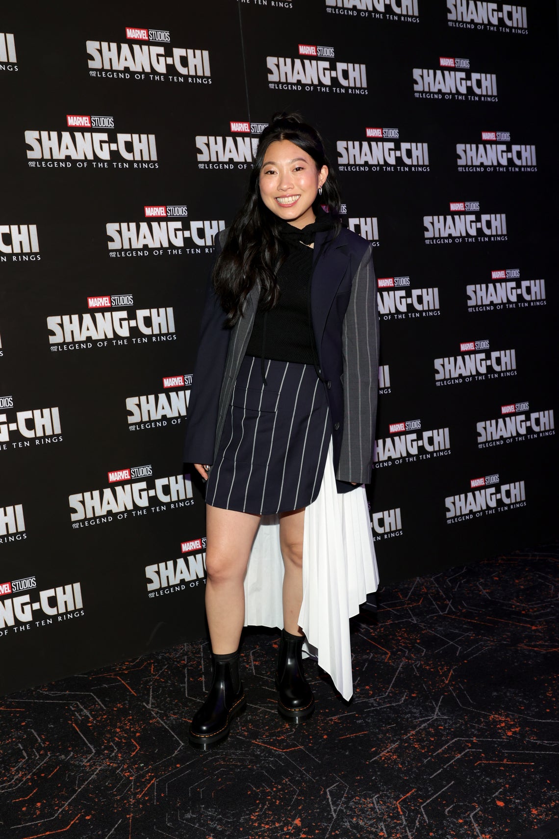 Awkwafina walks the red carpet at a special NYC screening of "Shang-Chi and the Legend of the Ten Rings" on August 30, 2021.