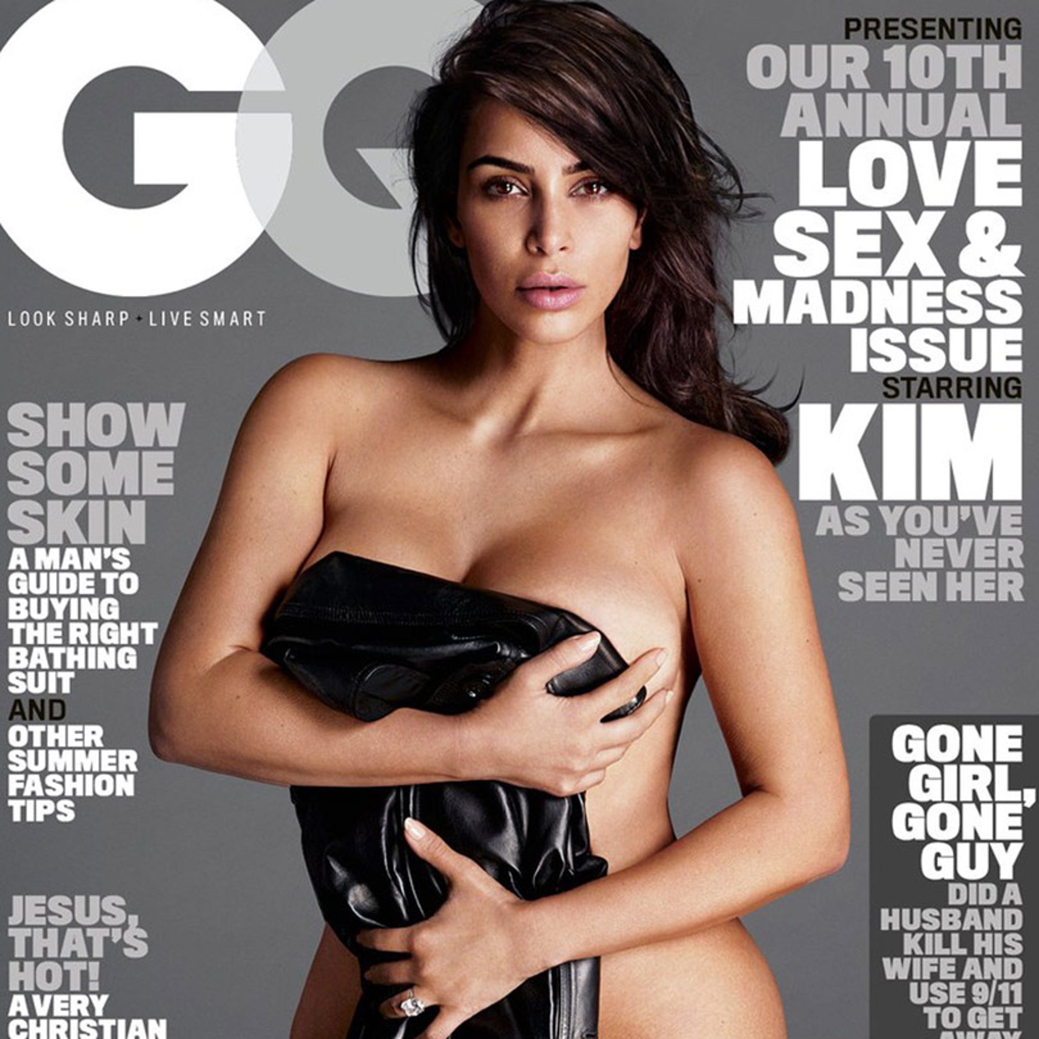 Kim Kardashian Covers GQ Completely Naked After Dropping 60lbs Of Baby Weight! photo