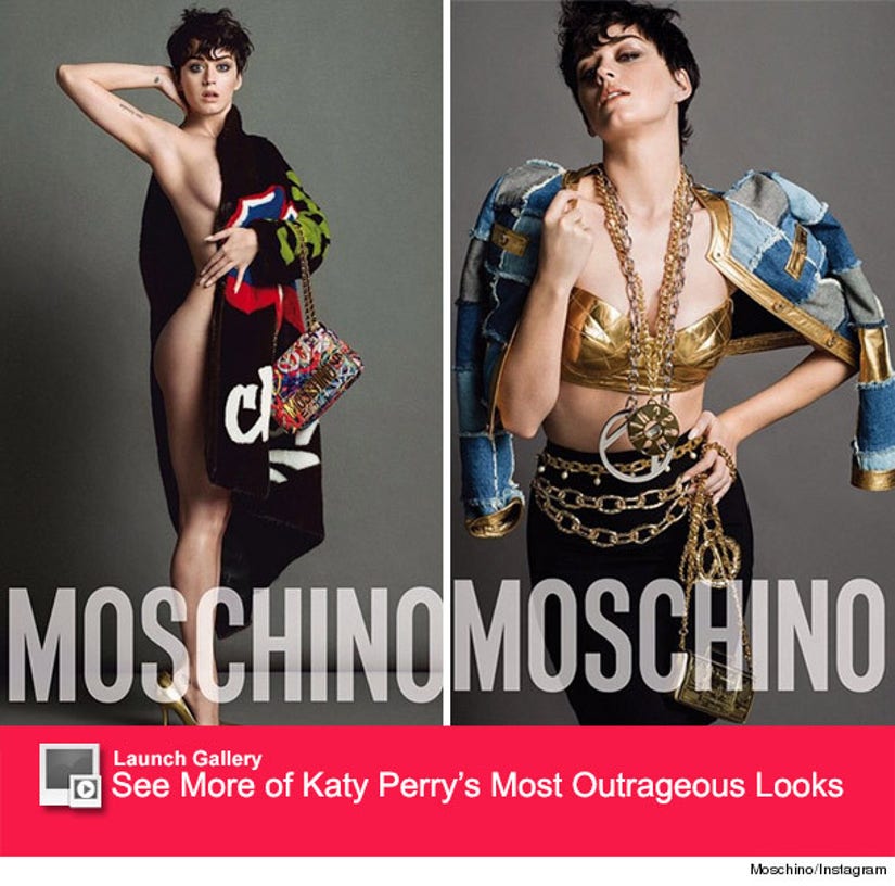 825px x 816px - Katy Perry Goes Naked For Super Sexy Moschino Campaign Ads