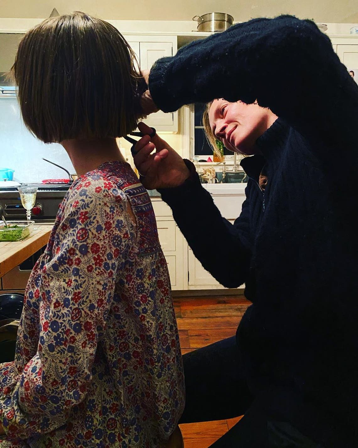 "Home hair cuts bring us back home.
We are all finding our selves again." Uma Thurman