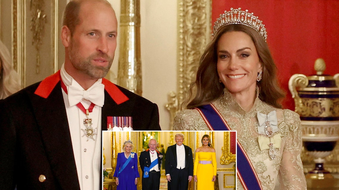 Kate Middleton Shines In Tiara as Royals Host State Banquet During Donald  Trump Visit