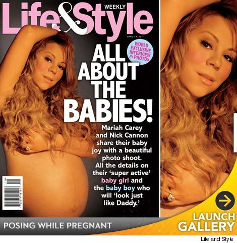Pregnant Mariah Carey's Nude Magazine Cover