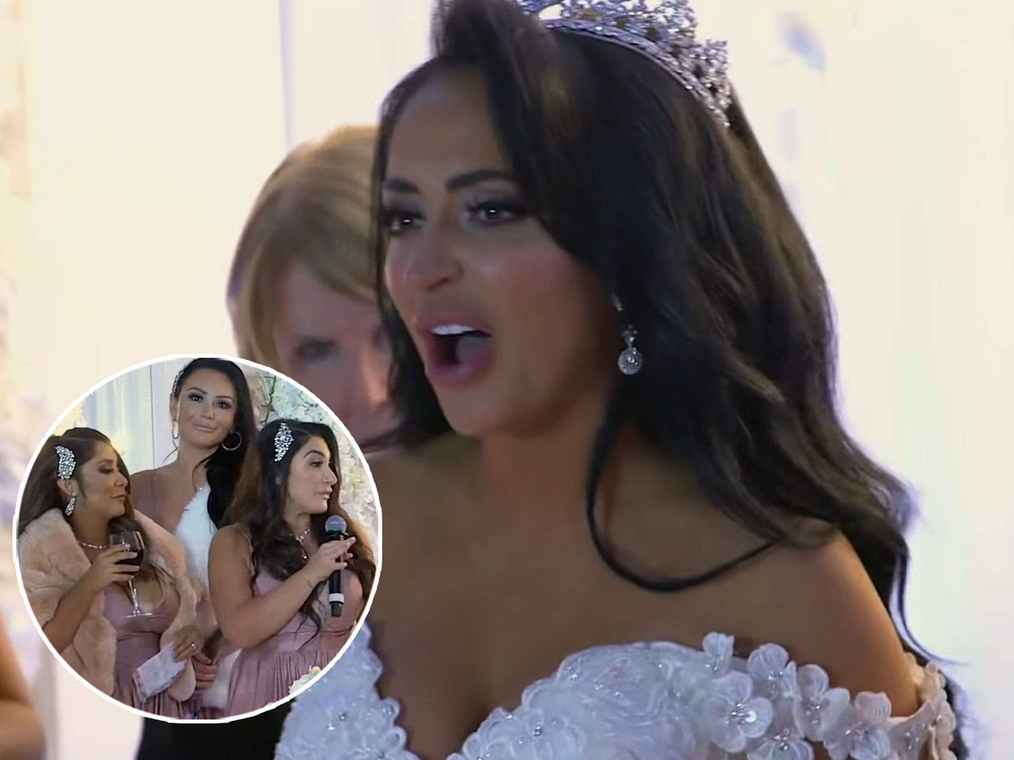 Jersey Shore Feud Between Angelina And Female Costars Erupts Online After  Wedding Speech Fiasco