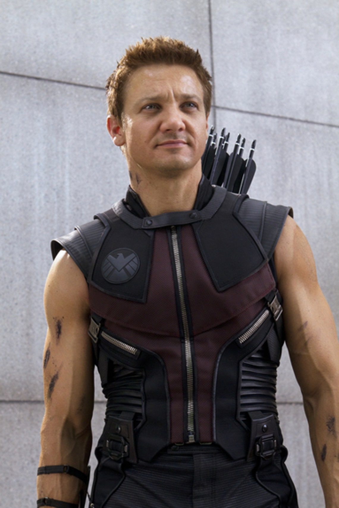 Jeremy Renner (Hawkeye) on the set of &quot;The <b>Avengers</b>. 