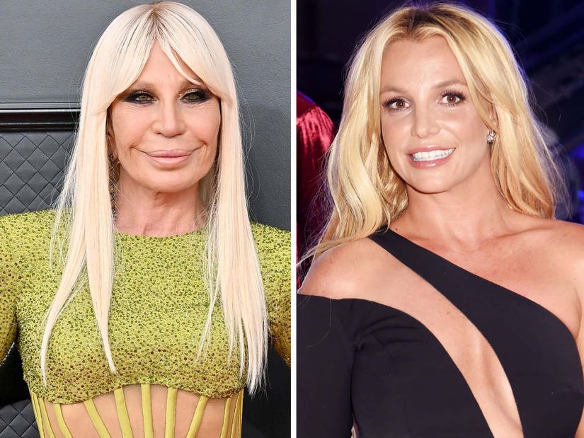 Donatella Versace Makes a House Call to Britney Spears and Sam Asghari