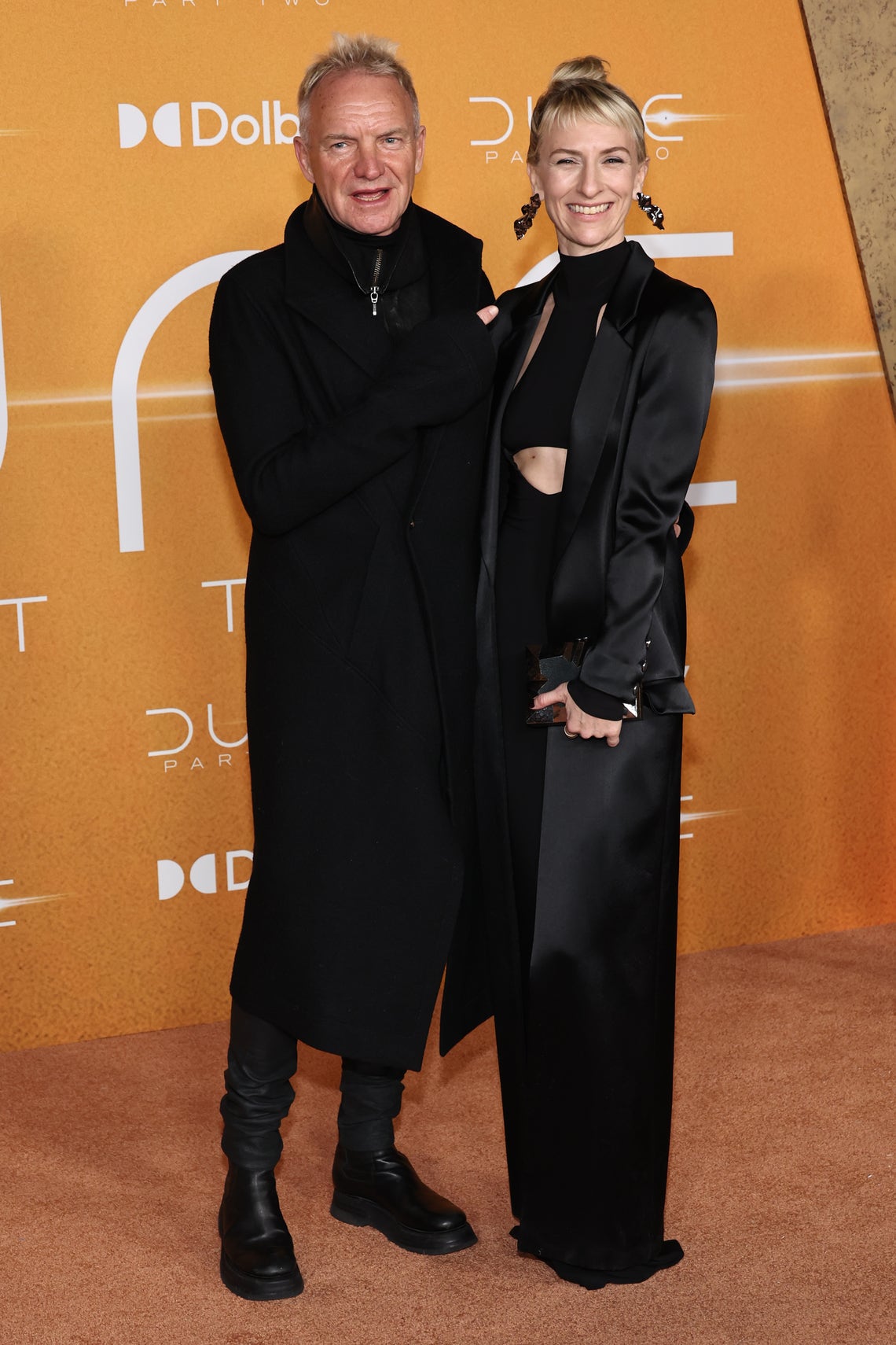 Sting and Mickey Sumner attend the "Dune: Part Two" premiere at Lincoln Center on February 25, 2024 in New York City.
