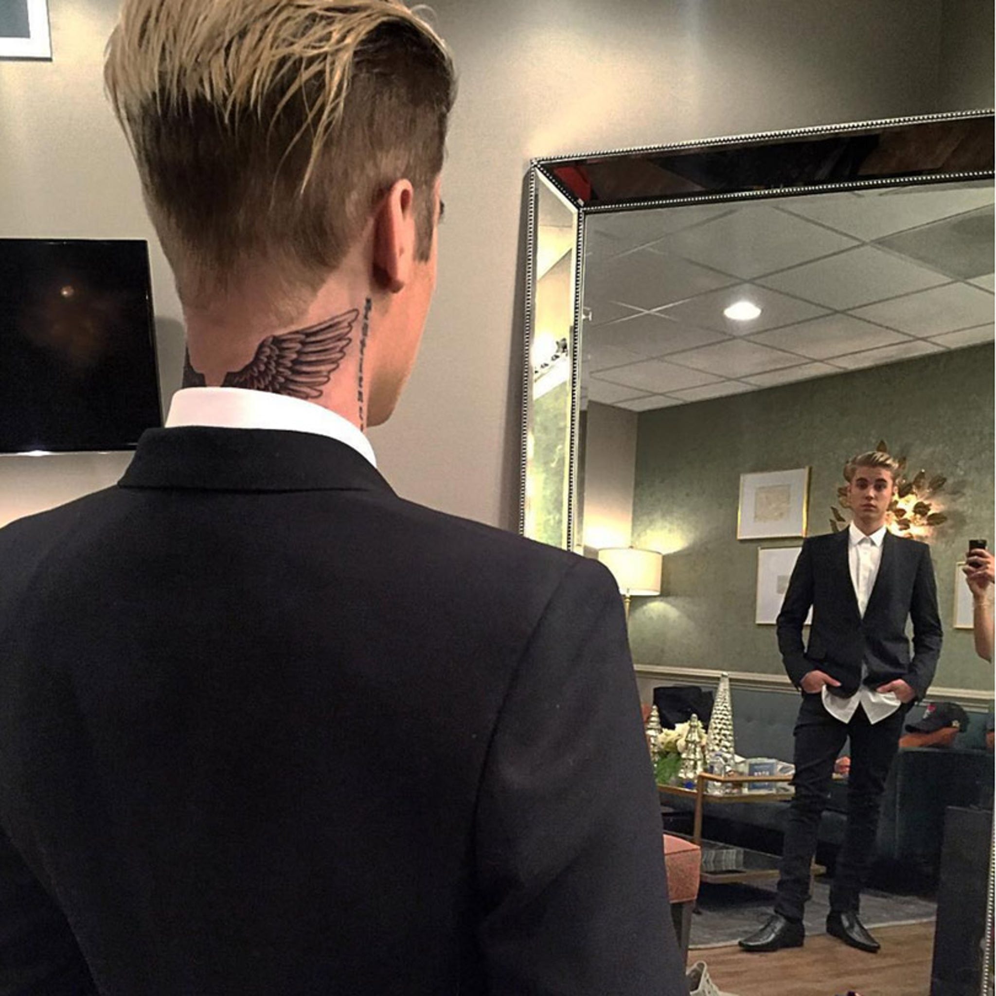 He's Angelic—Justin Bieber Shows Off A Sexy Neck Tattoo On Instagram