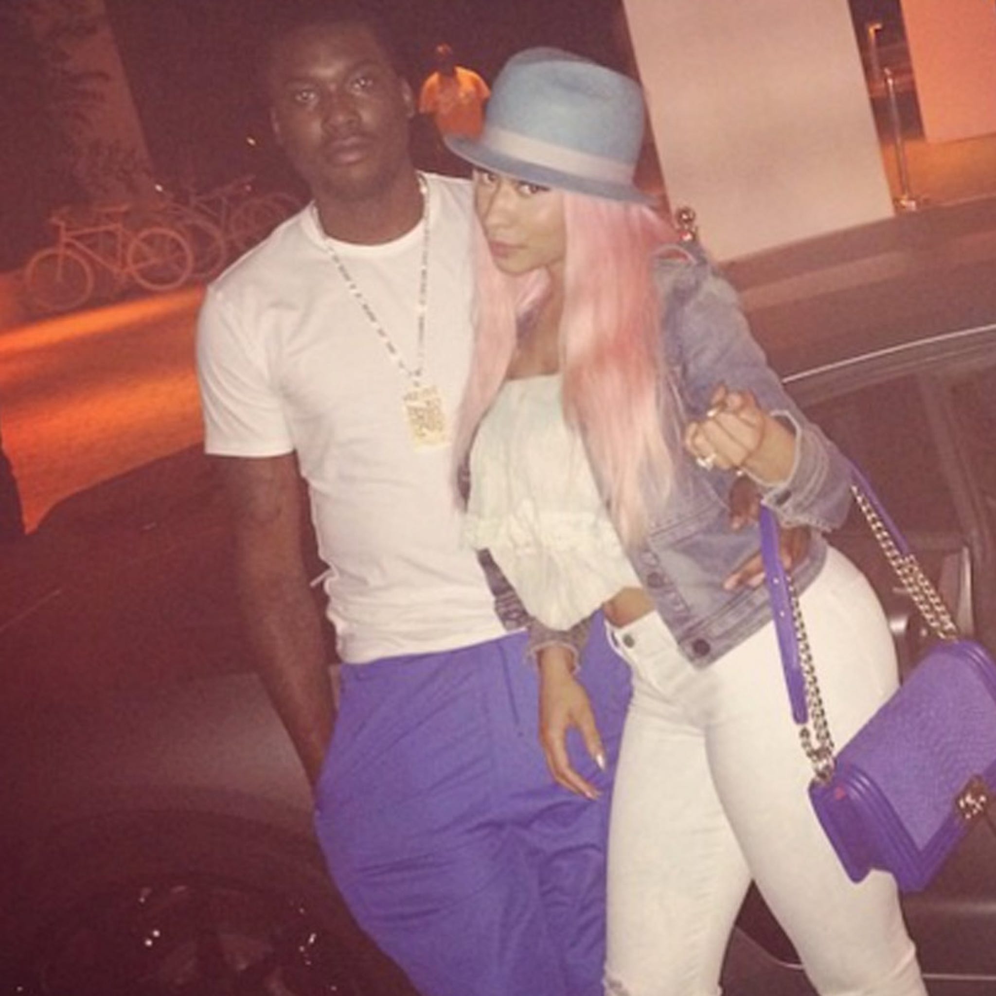 Nicki Minaj's fiance Meek Mill gives her a helping hand on New York's  sidewalks
