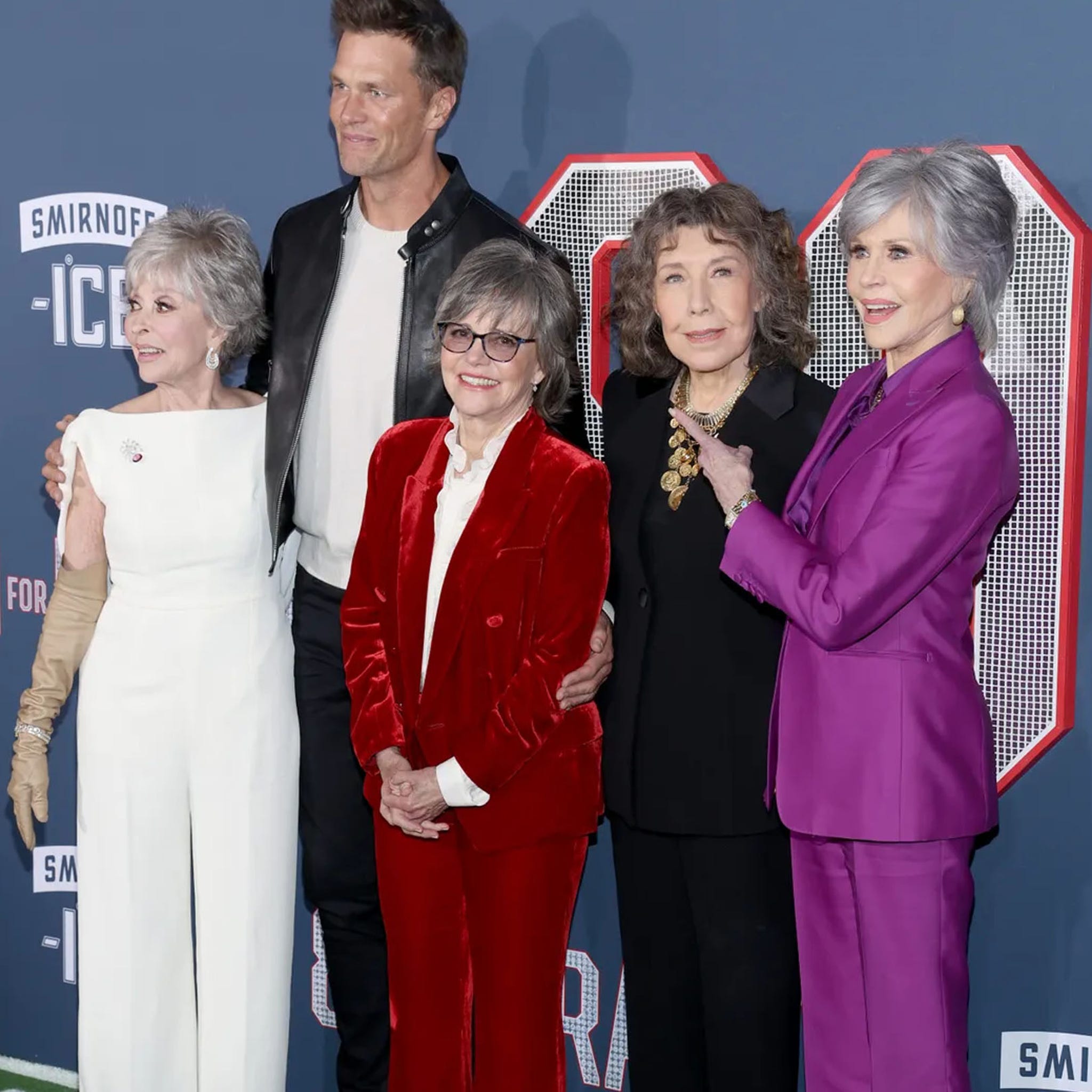 Jane Fonda, Rita Moreno, Lily Tomlin and Sally Field at premiere of 80 For  Brady in LA