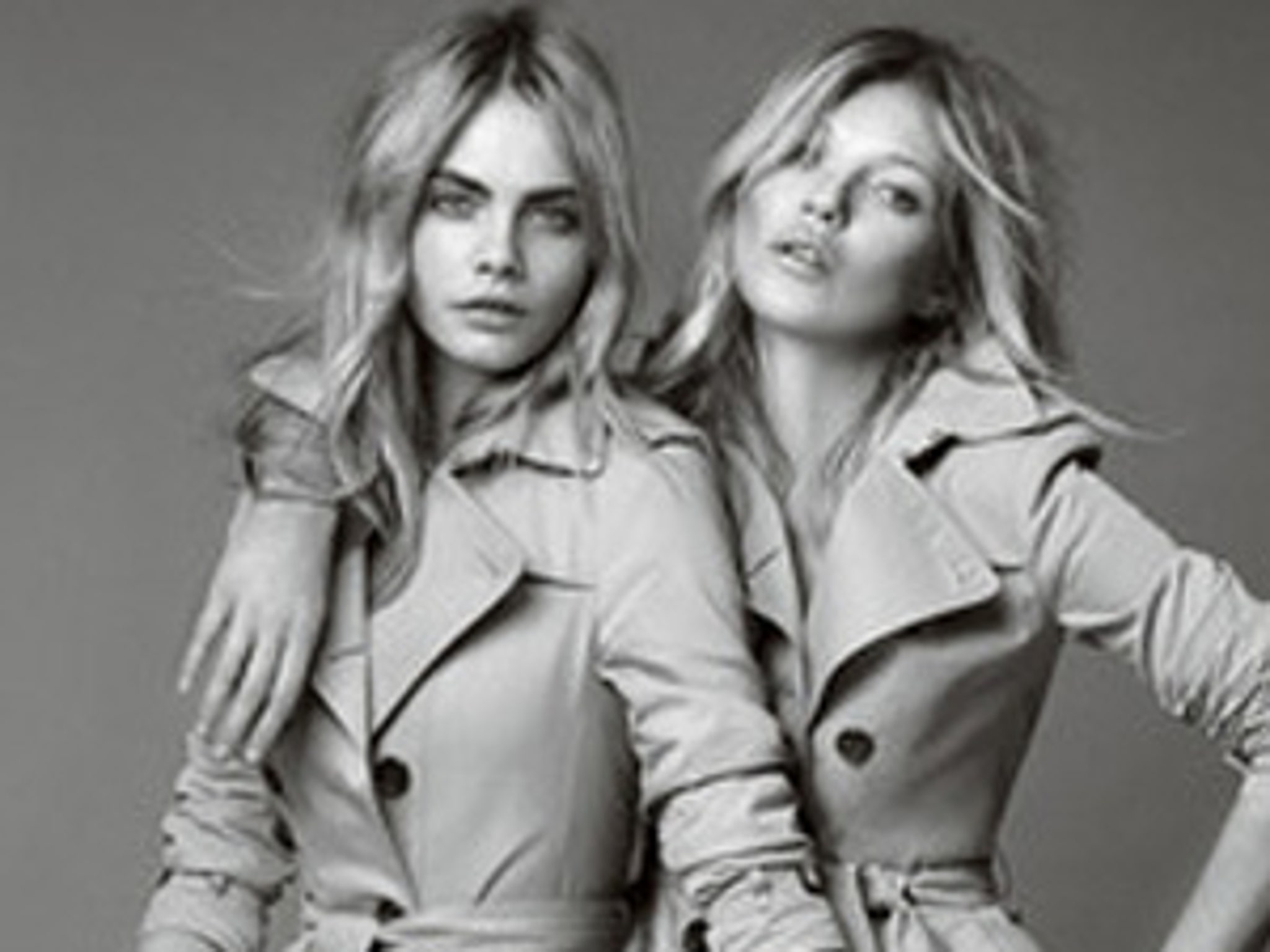 Cara Delevingne and Kate Moss Pose Nearly Nude in Burberry Perfume