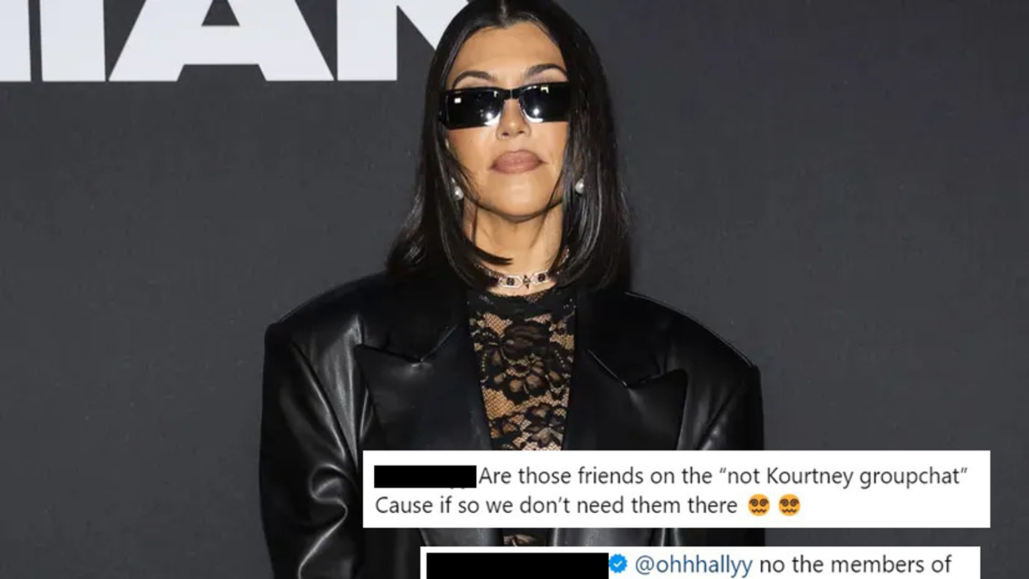 考特尼·卡戴珊 (Kourtney Kardashian) 透露谁是“不是考特尼”群聊的成员
