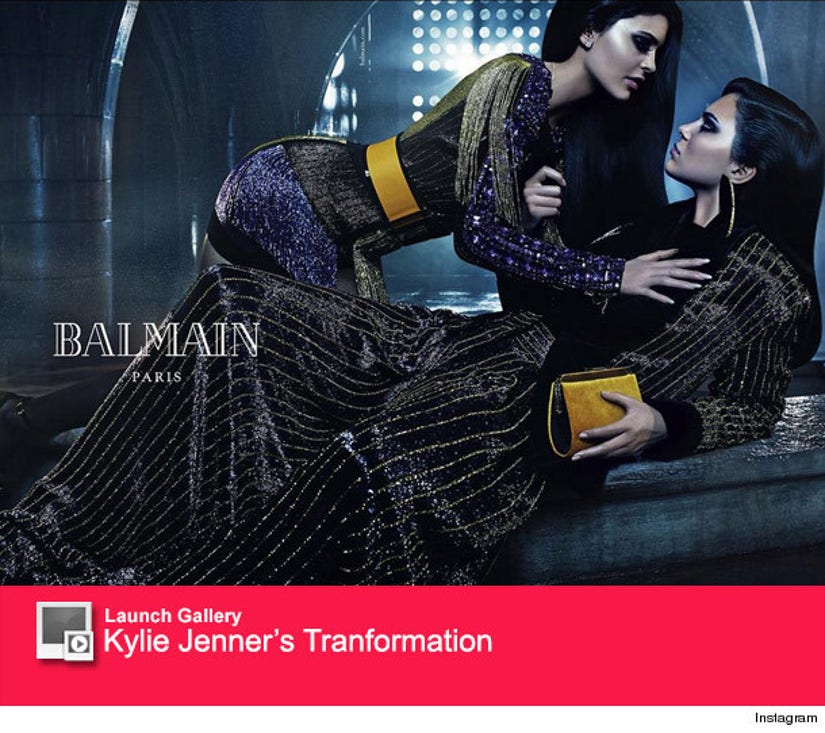 Kendall & Kylie Jenner Showcase Sibling Love in 'Balmain' Ad: Photo 3417647, Fashion, Kendall Jenner, Kylie Jenner Photos