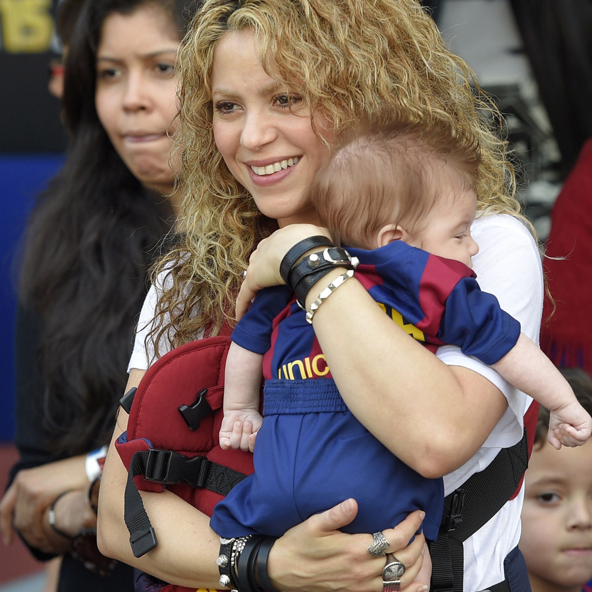 Shakira Brings Sons Milan and Sasha to Cheer on Boyfriend Gerard Pique