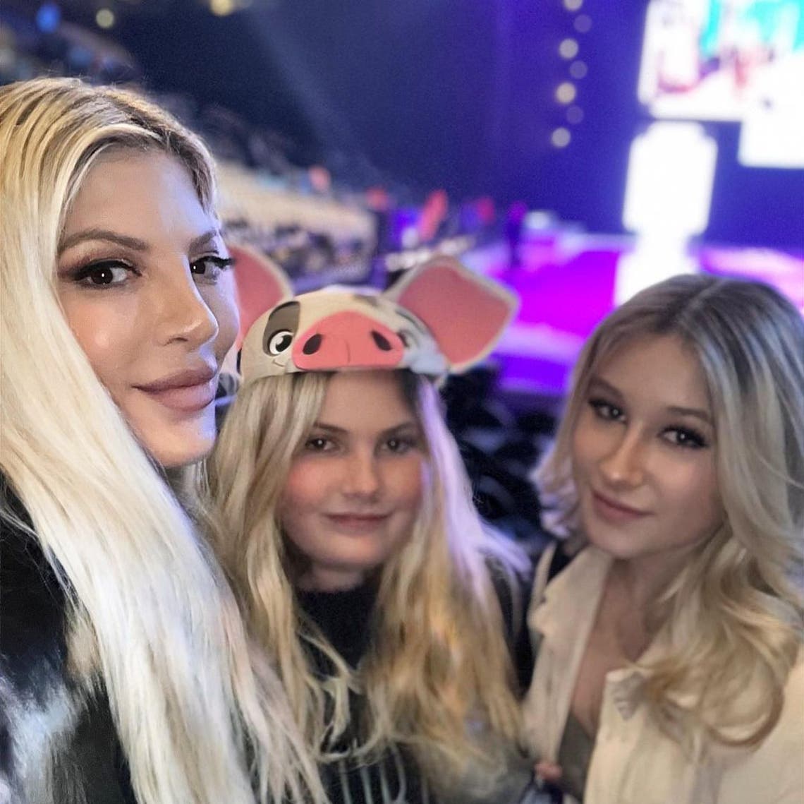 "Blended is Better… our complete beautiful inside and out blended family. And, what an amazing family tradition to all be together at. Been coming to #disneyonice since @thejackmonty was 7 years old. He’s 24 now. It’s a family holiday tradition we love. Look at all these amazing kiddos. Ages 24 to 5," Tori Spelling.