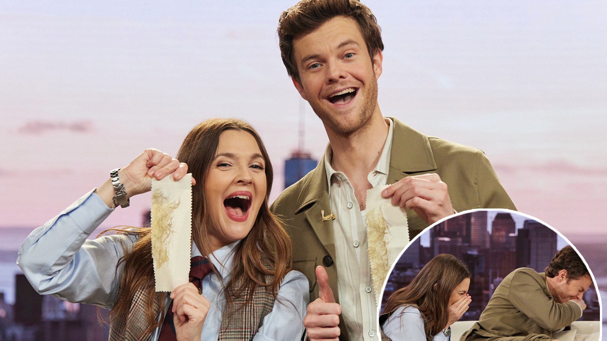 Jack Quaid Gets Free Leg Wax from Drew Barrymore