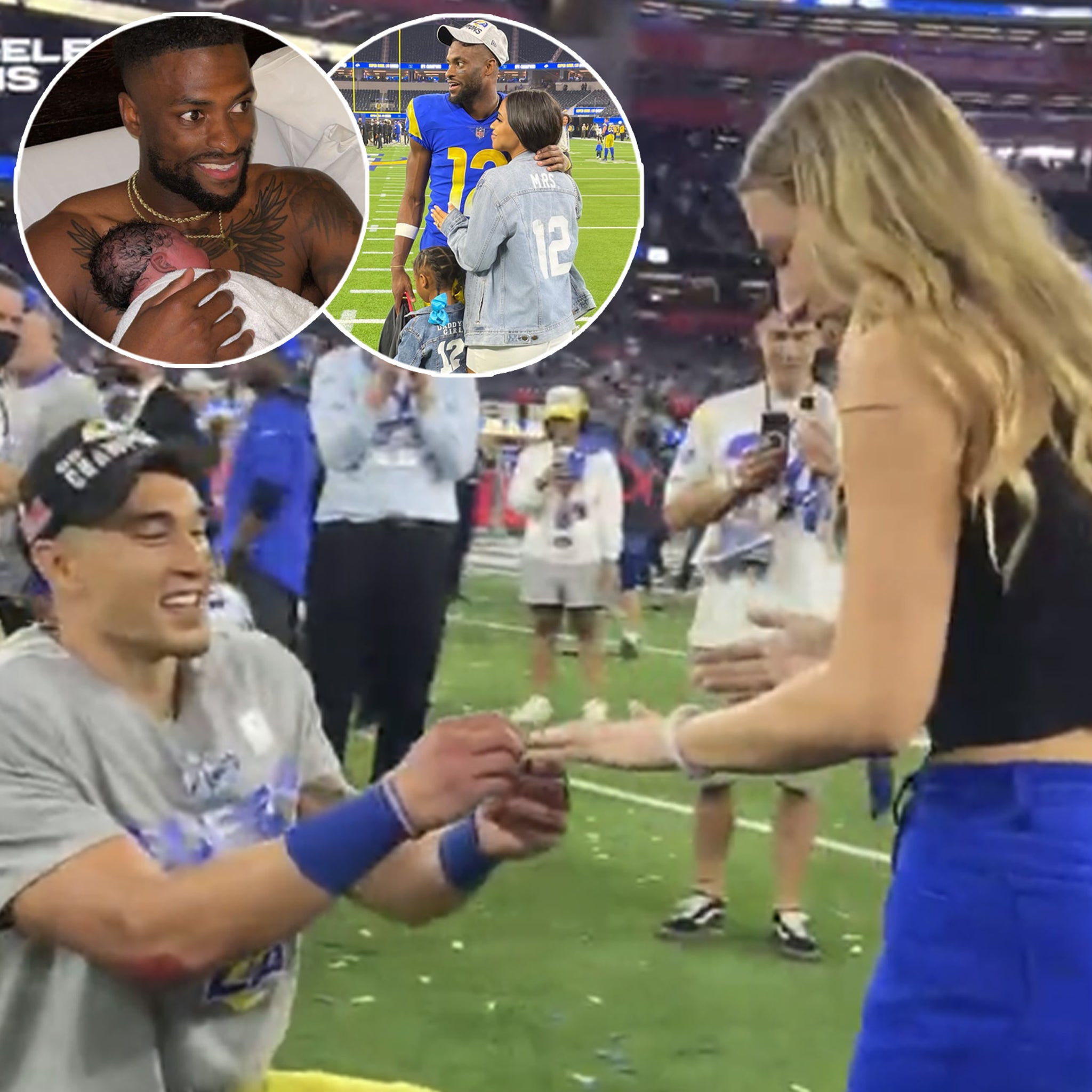 Rams Super Bowl Champ Taylor Rapp Proposes on SoFi Field, Van Jefferson  Welcomes Baby