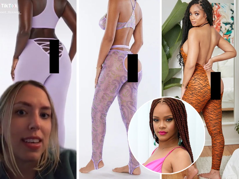 Rihanna's lingerie leggings makes social media debate butt-baring