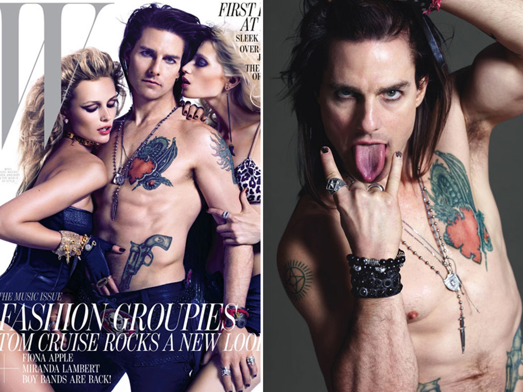 First Looks See Tom Cruises Full W Editorial Tats and All