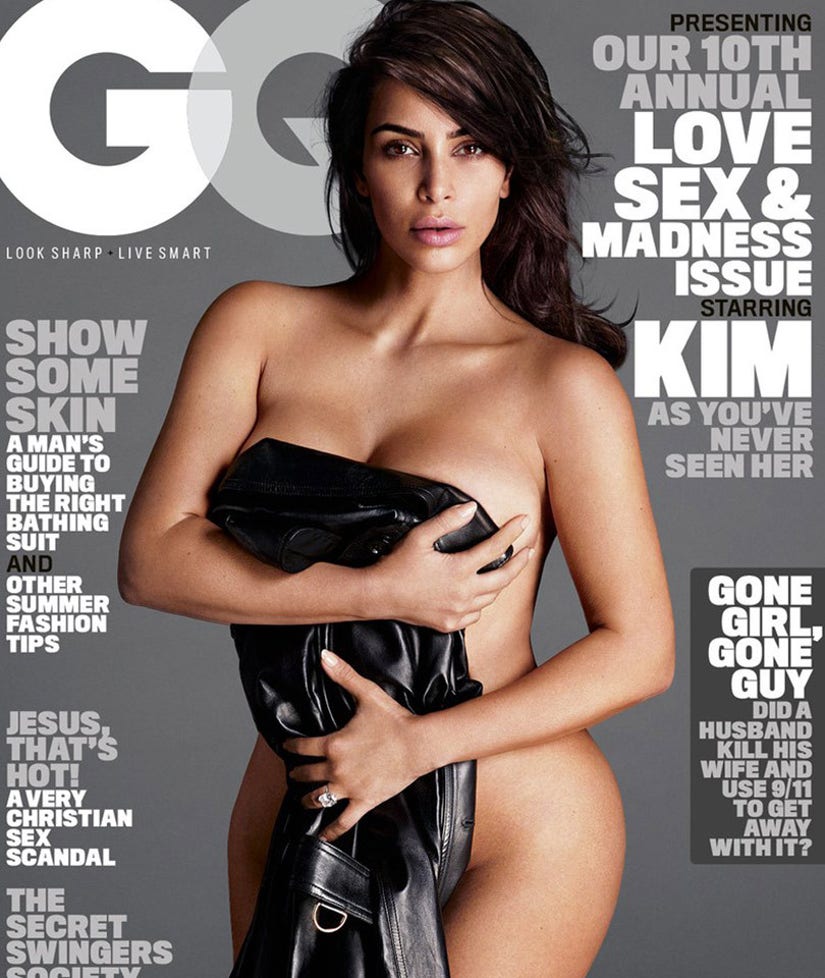 Kim Kardashian Covers GQ Completely Naked After Dropping 60lbs Of Baby Weight! photo