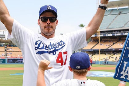 Chris Pratt Shares Rare Photos With Son Jack at Dodgers Game