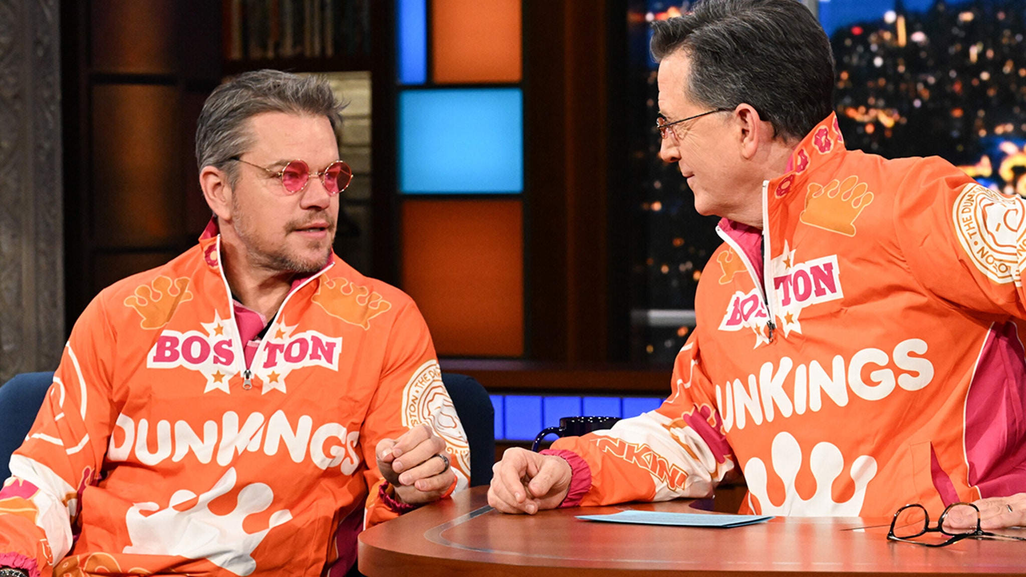 Matt Damon Takes Stephen Colbert Inside Viral Dunkin' Ad, Reveals Iconic Ad-Libbed Line