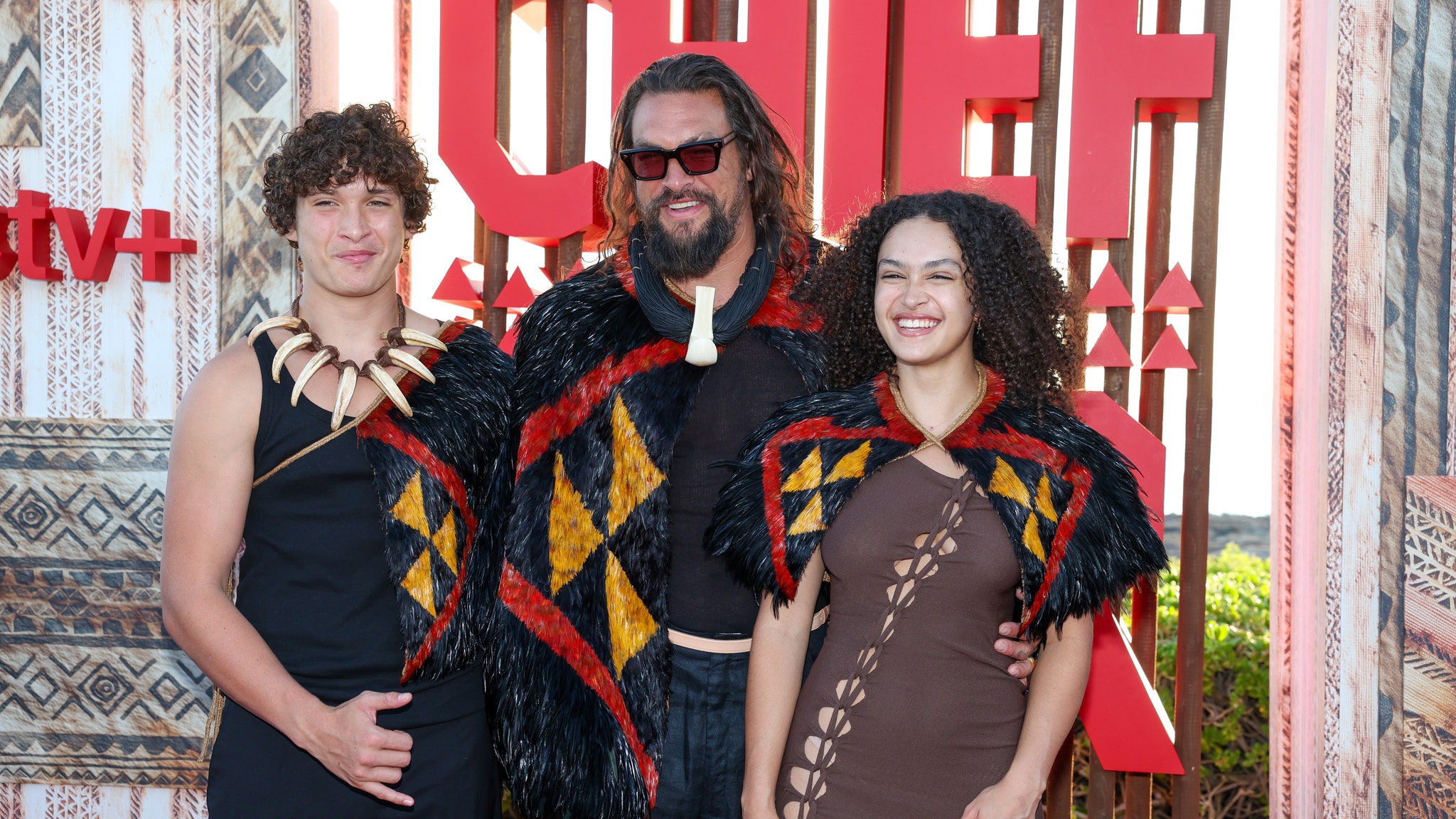 Jason Momoa Poses with Teenage Kids at Chief of War Premiere -- And They're All Grown Up!