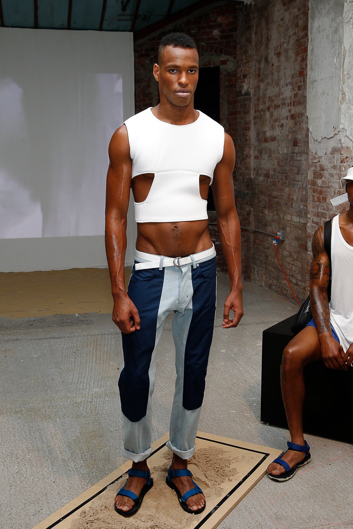 A male model poses the runway at the Yung Alexander fashion show held  during the Fashion and Design Festival in Montreal,canada Stock Photo -  Alamy