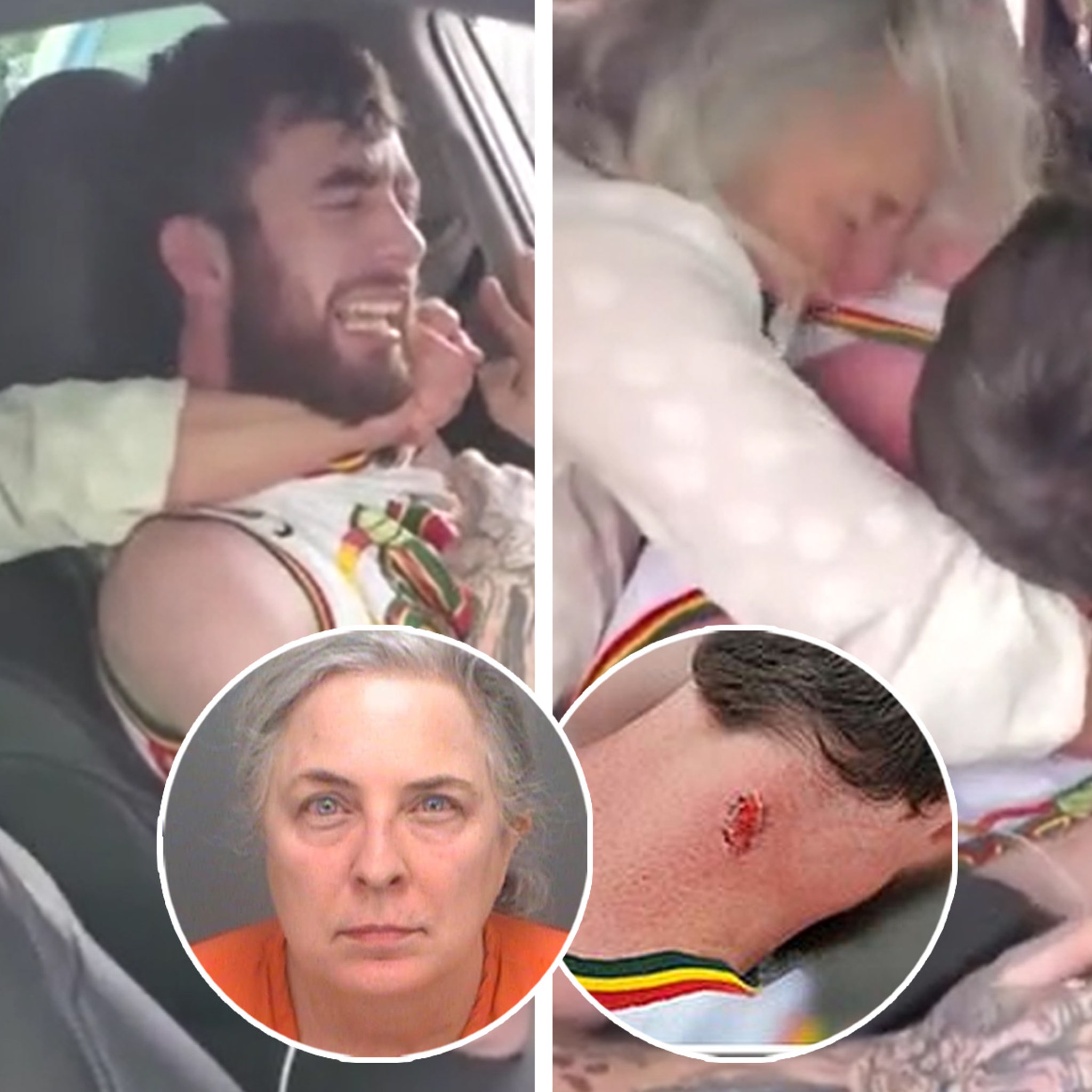 Insane Moment Sleeping Nurse Springs Up In Back Of Uber And