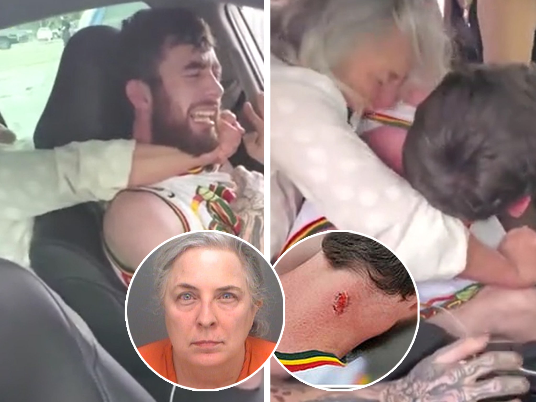 Insane Moment Sleeping Nurse Springs Up In Back Of Uber And