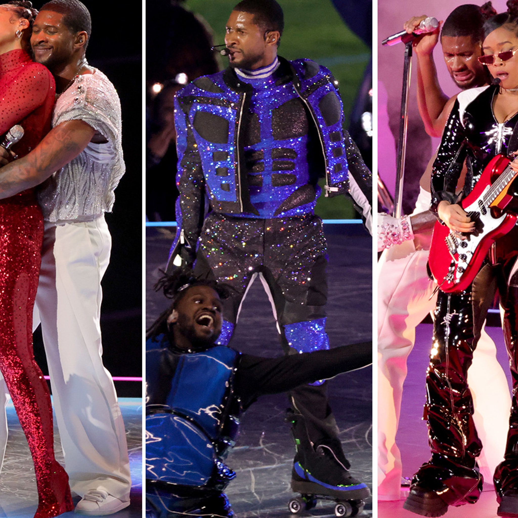 Usher Blows Roof Off of Super Bowl with All-Star Halftime Show, Epic Roller  Skate Performance