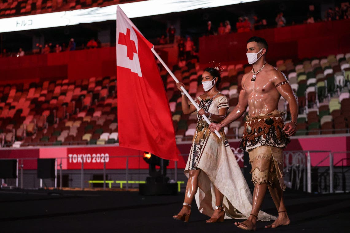 Tongan Olympian Pita Taufatofua Gets Oiled Up For The Opening Ceremony
