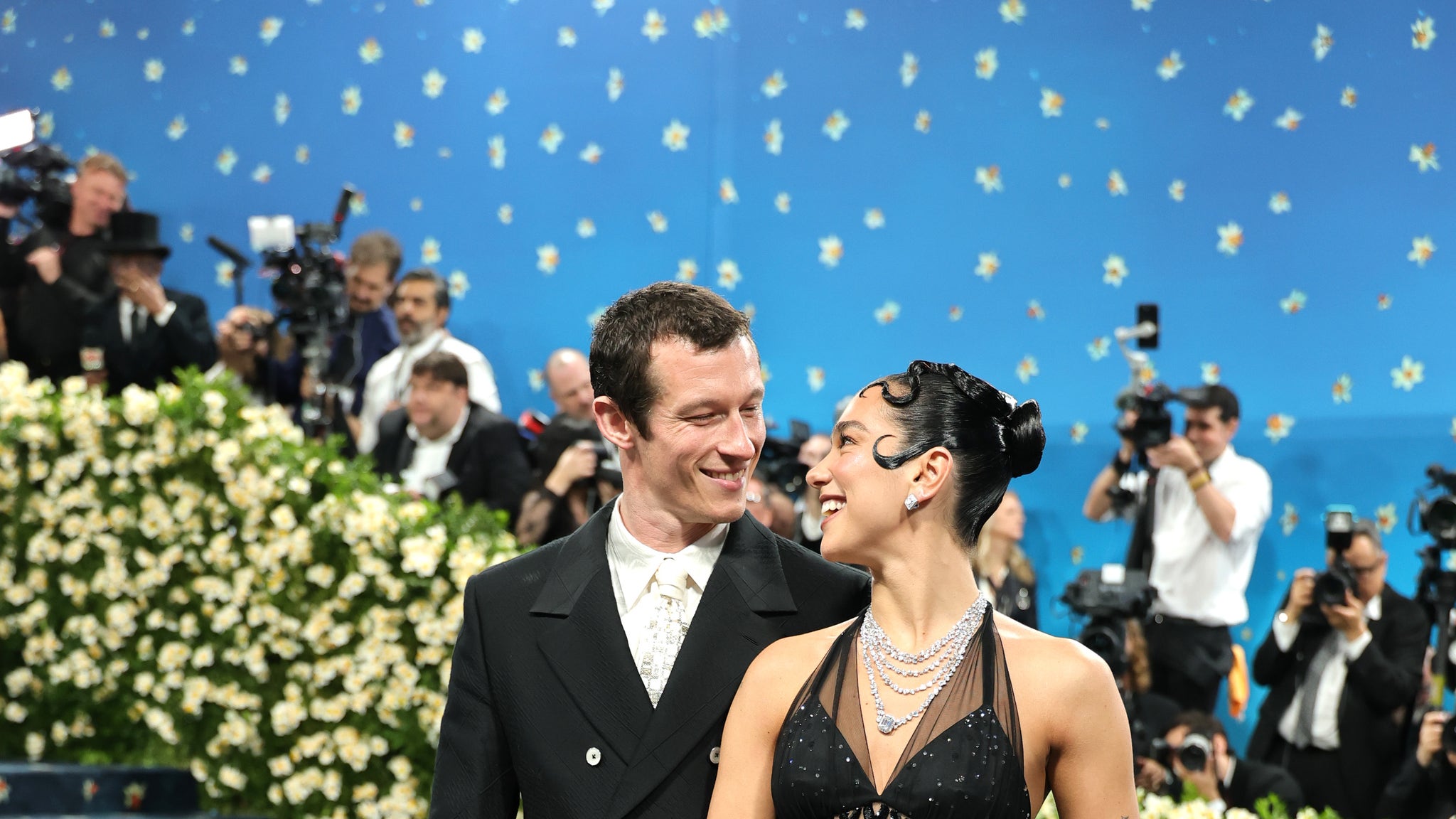 Dua Lipa and Callum Turner Make Red Carpet Debut at Met Gala