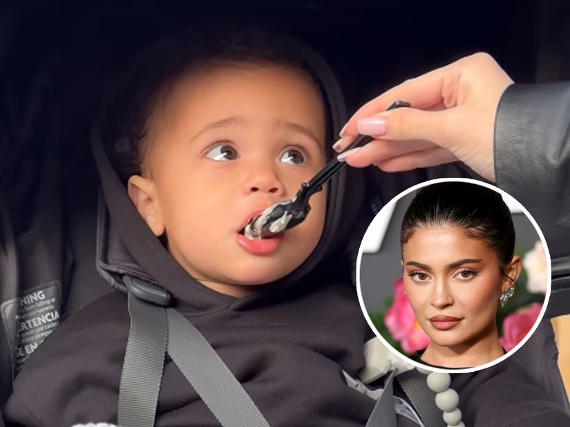 Watch Kylie Jenner's Son Aire Have Ice Cream For the First Time