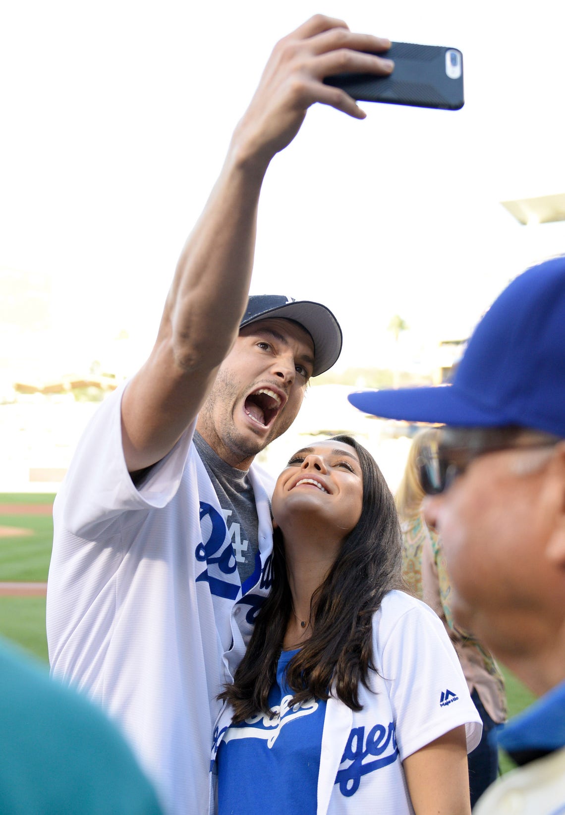 Ashton & Mila's Dodgers Game PDA