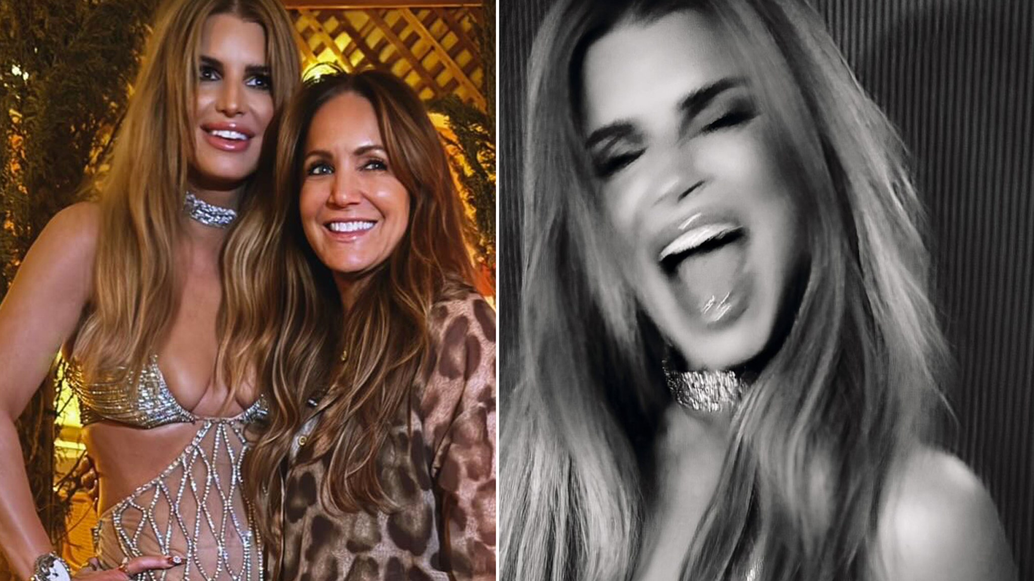Jessica Simpson Shows Serious Skin Celebrating 45th Birthday In See-Through Dress