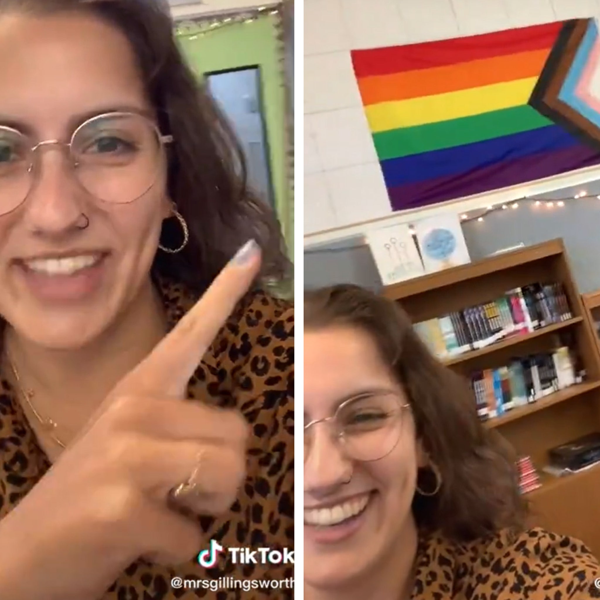 california teacher gay flag video