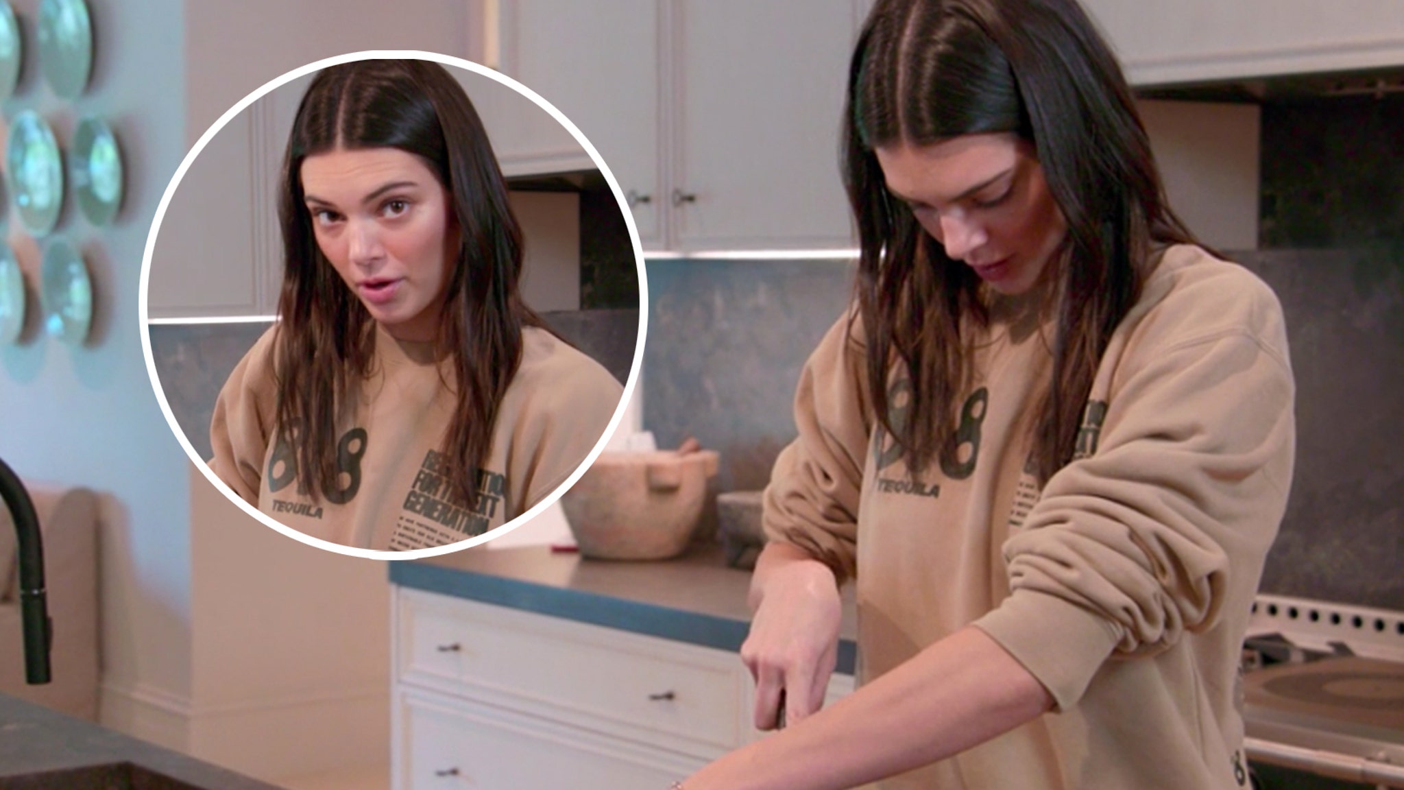 Kendall Jenner cortó el pepino en las Kardashians de una manera completamente bizarra.