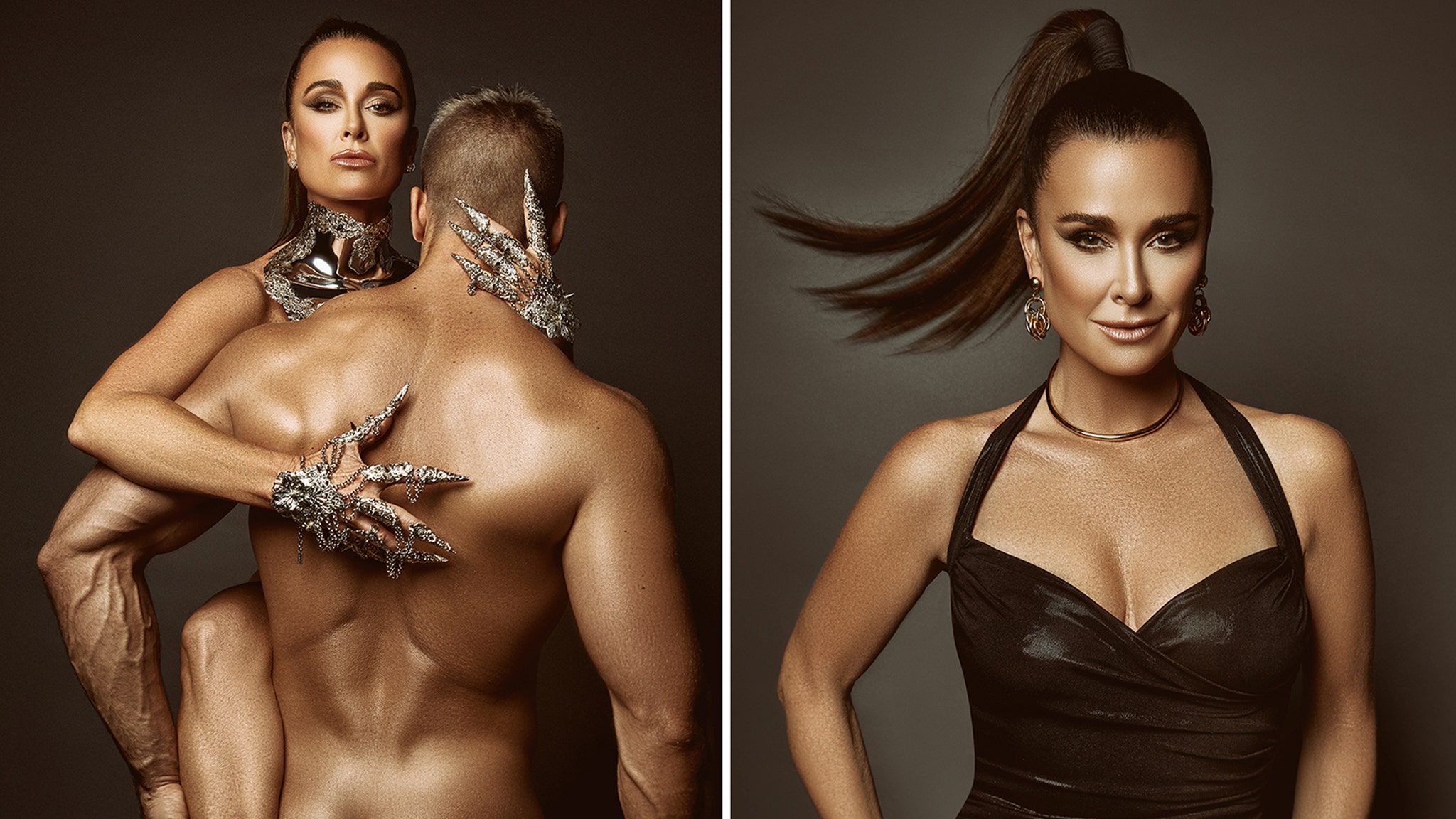 Kyle Richards Straddles Nude Male Model In New Photoshoot pic